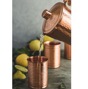 Pichet en cuivre incrusté d'agate de luxe, fait à la main, pour la maison et la table, spécial Ramadan et Eid - Product Image 4