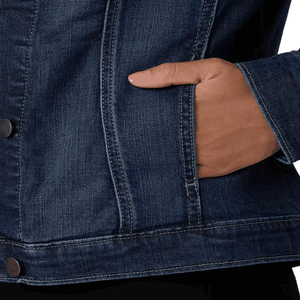 2025 Luxury <b>Women's</b> Denim <b>Jacket</b> Ripped Style Waterproof Fur Trendy Fitted Look Lace Pattern Washed Logo Button Line <b>Summer</b> - Product Image 4