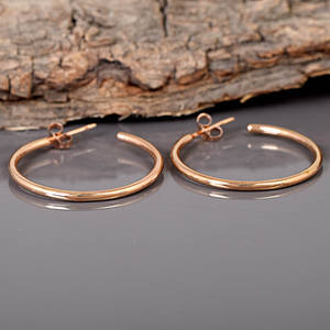 Boucles d'oreilles en argent Sterling 925, boucles d'oreilles en plaqué or, cerceaux en argent pour femmes, bijoux en plaqué or 18k, bijoux fins - Product Image 4