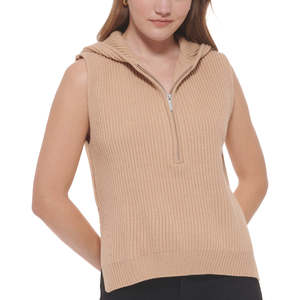 Top Senza Maniche a Costine da Donna Calvin Klein Jeans, Taglia XS, Traspirante, in Maglia, con Logo Personalizzato - Product Image 1