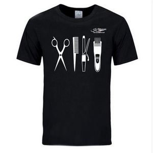 Camiseta de talla grande de tela de Jersey transpirable de profesión de peluquero OEM personalizada con logotipo frontal-Camiseta de regalo 100% algodón - Product Image 1