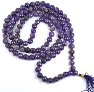 Jap mala améthyste naturelle, meilleure qualité, cristal améthyste naturel, Jap Mala, vente en gros, cristal de guérison, mala, acheter chez AAMEENA AGATE - Product Image 3