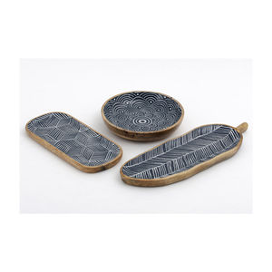 Elegant Bamboo Wooden Serving Platters with Bowl for <b>Dessert</b> Dates and Snacks Customized Kitchenware MOQ 100pcs - Product Image 1