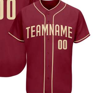 Fabricant sur mesure OEM, concevez votre propre maillot de baseball personnalisé disponible en plusieurs couleurs et tailles - Product Image 5