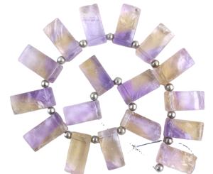 17 Piezas de Ametrina Facetada en Forma Rectangular, Piedras Preciosas Sueltas para Joyería, Precio al por Mayor por Pieza, Calidad Natural Superior - Product Image 1