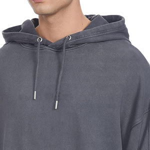 Sudadera con Capucha Gruesa de Invierno para Hombre, Personalizada, Estilo Desgastado, Corte Regular, Lavado Ácido, Ropa Urbana, 100% Algodón Transpirable, Servicio OEM - Product Image 3
