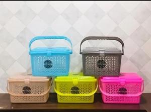 Cesta de compras de plástico duradera y multiusos, tipo ovalado, para supermercado, hogar, almacenamiento minorista, calidad premium, ligera - Product Image 5