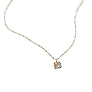 Collar de mujer Cristal natural Cuarzo Piedra preciosa Boda Compromiso de Navidad Joyería hecha a mano Collar de cadena de plata esterlina 925 - Product Image 1