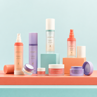 Vente en gros de flacons pompe pour sérum et lotion cosmétique de luxe vides, couleur marron personnalisée, 50 ml, 80 ml, 100 ml, et pots de crème et de sérum de 10 g, 30 g, 50 g