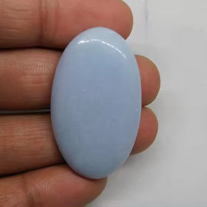 Cabochon d'angélite de forme ovale naturelle 100% de qualité supérieure pour la fabrication de bijoux, prix de gros OEM en vrac - Product Image 1