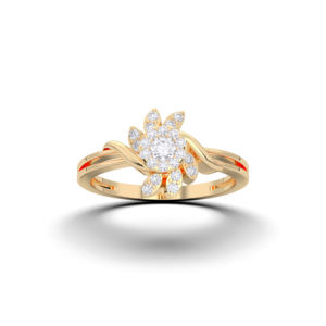 0.18กะรัต E-F/VVS-VS เพชรโมอิสแหวนเพชรทรงอินฟินิตี้ปูในทองคำ10K 14K 18K - Product Image 1