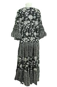 Robe maxi en coton imprimé cristal bohème, imprimé floral à la main, robe longue, robe d'été haut de gamme pour femmes, 57, vêtements bohèmes - Product Image 4