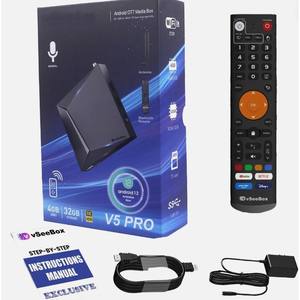 VseeBox V5 Pro Android TV Box garantizado, completamente programado, con paquete de aplicaciones preinstaladas, control remoto iluminado, listo para enviar - Product Image 3