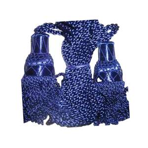 Esto es un par de cuerdas de dron para gaita de seda azul real. - Product Image 1