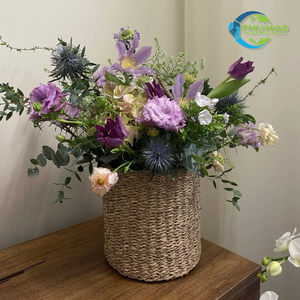 ตะกร้าหวายสานทรงกลมลายผลไม้วินเทจสำหรับตกแต่งงานจัดแสดง - Product Image 6