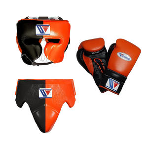 Gants de boxe professionnels personnalisables en cuir véritable de haute qualité, lacés, imperméables, avec protège-tête et protège-glandes MS-SP-281 - Product Image 1