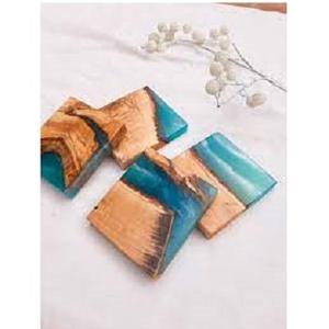 Personalized Hot Selling Wood Resin Inlay Coasters <b>Kitchen</b> <b>Accessories</b> Tableware Product Indian Handicrafts for Sale - Product Image 2