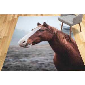 Alfombra de Caballo Salvaje: Alfombra Decorativa Antideslizante, con Pelo Suave - Product Image 4