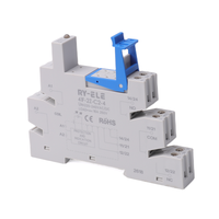 RY-ELE 41F-2Z-C2-4 Socle de relais mince à visser 16A 250VAC Bipolaire 2CO Bloc d'interface de relais ultra-mince pour rail DIN