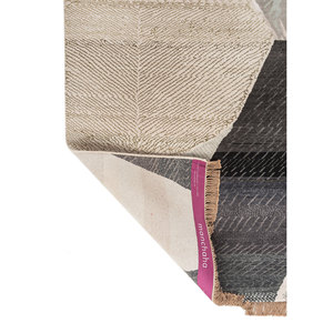 Manchaha Ivory Hand Knotted <b>Wool</b> Bamboo Silk Rug 10mm Thick Geometric Abstract Pattern for Home Hallway Rectangle Model-Les-2774 - Product Image 5