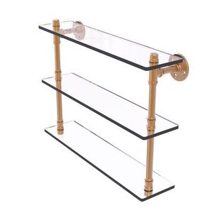 Estantes de latón dorado pulido para decoración de pared de oficina que proporcionan almacenamiento con estilo de acabado moderno de lujo - Product Image 4