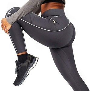 Vente en gros de leggings de gym personnalisables pour femmes taille haute en nylon et spandex respirant style décontracté prix bas - Product Image 5