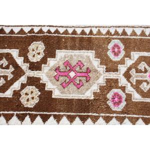 พรมตุรกี, พรมปูพื้นขนาด 2.7x11.5 ฟุต, พรมลายต้นไม้สีน้ำตาลเฮอร์กี - Product Image 4