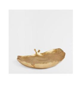 Indian Manufacturer Leaf Design Gold Brass Metal Food Serving <b>Tray</b> Platters for <b>Decorative</b> Platter for Kitchen - Product Image 6