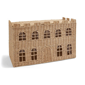 Nouveau panier de rangement en herbe de mer en forme de maison géante, tissé à la main, organisateur de jouets en osier, boîte de rangement décorative pour la chambre d'enfant, vente en gros OEM ODM - Product Image 4