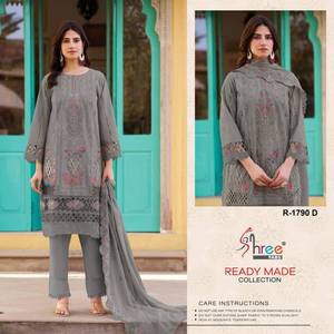 Trajes Salwar confeccionados de algodón Cambric pakistaní de diseñador disponibles a precio mayorista con elegancia pura ideal para ropa de fiesta - Product Image 2
