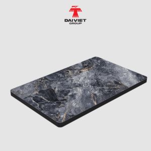 Panneau mural en charbon de bambou 5 mm, marbre foncé de luxe, 1220x2440 mm, fabriqué au Vietnam pour les halls d'appartements de luxe - Product Image 1