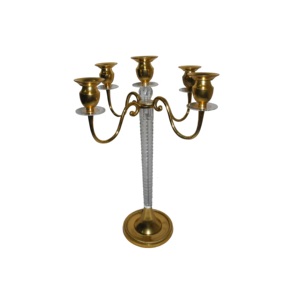 Candelabro Chapado en latón de alta tendencia, soporte de vela decorativo de 5 brazos para decoración de Hotel y restaurante, boda - Product Image 3