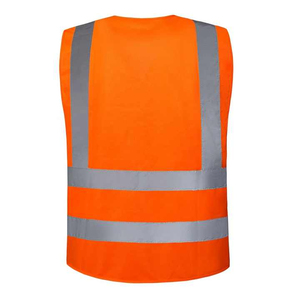 Chaleco de seguridad para trabajadores de alta visibilidad con logotipo de cremallera Logotipo personalizado Ropa DE TRABAJO Chaleco para trabajadores de construcción - Product Image 2