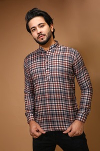 ลำลองผ้าฝ้ายพิมพ์ลายสำหรับผู้ชาย,ไซส์สั้นสบายพร้อมกางเกงยีนส์ - Product Image 6