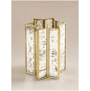 Modern Star Shape Metal <b>Glass</b> Tealight Candle <b>Holder</b> Gold Finish Eco-Friendly for Home Christmas Tabletop <b>Lighting</b> Decoration - Product Image 1
