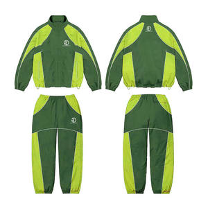 Survêtements coupe-vent élégants pour l'entraînement des hommes Fermeture élastique pour l'extérieur Deux pièces Dessin Ensembles en nylon pour hommes - Product Image 3