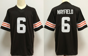 Maillot de football américain pour homme cousu, haute qualité, 6 Baker Mayfield, 95 Garrett, respirant, taille plus, unisexe - Product Image 6