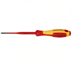Knipex Slim <b>Screwdriver</b> for Slotted Screws Burnished VDE - Product Image 2