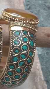 Brazalete con incrustaciones de hueso hecho a medida, pulsera con incrustaciones de hueso hecha a mano, pulsera con incrustaciones de hueso intrincadas en línea, talla - Product Image 5