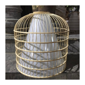 Lámpara colgante de bambú de inspiración ecológica con artesanía artística, ideal para restaurantes, hogares, cafeterías y espacios de trabajo creativos - Product Image 4