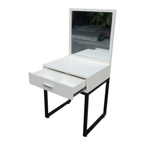 Mini LED-Lighted <b>Foldable</b> Minimalist Design Vanity Table with <b>Mirror</b> BTD68023 for Bedroom Hotel Dressing Room Use - Product Image 1