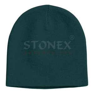 Gorros personalizados de acrílico 100% de alta calidad, gorros de lana de punto liso para mujeres y hombres, gorros al por mayor - Product Image 1