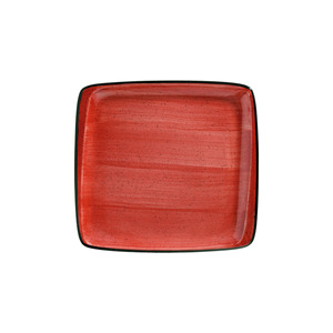 Assiette de service moderne Bonna Passion Premium Rouge 27x25 cm, en porcelaine, résistante au lave-vaisselle, carrée, pour les fêtes - Product Image 1