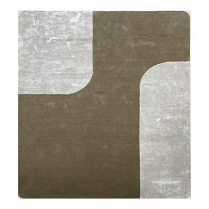 Bords ronds festonnés Circulaire Hôtel Concepteur d'intérieur Projets Tapis tissé à la main Tapis Usine Nouvelle-Zélande Laine Viscose Moderne - Product Image 1