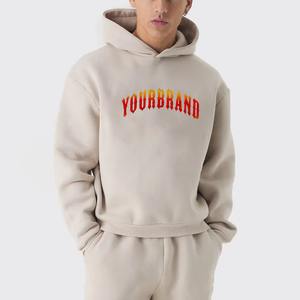 Boxy Fit Sudadera con capucha de algodón para hombre Fleece Winter Cropped Pullover Sudadera con capucha de algodón personalizada de gran tamaño - Product Image 1