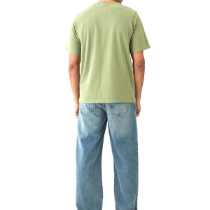 Camiseta de algodón 100% para hombre, Camiseta holgada con estampado personalizado de talla grande, camisetas lisas de alta calidad, camiseta de manga corta para hombre OEM - Product Image 2