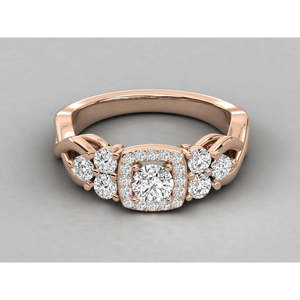 Ladies 14K Gold Solitaire Round Diamond Ring Elegant and Luxurious Jewelry - Product Image 5