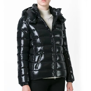 Chaqueta de lona acolchada para hombre, personalizada OEM, de alta demanda, impermeable, cortavientos, con capucha, ligera, cuello alto, logotipo frontal, para invierno - Product Image 4