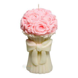 Bouquet élégant fait à la main Design bougie parfumée en cire de soja pour la décoration intérieure pour Noël Pâques anniversaires Graduation Diwali & Ramadan - Product Image 4