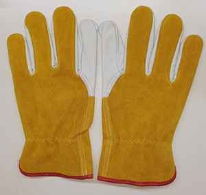 Yellow Cow Driver Safety Gloves Leather Work Gloves with <b>Latex</b> Coating Basic Driving Safety Gloves XL Size Cut Heat Resistant - Product Image 1